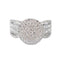 Bague 54 Bague entourage en or blanc avec diamants 58 Facettes 2079