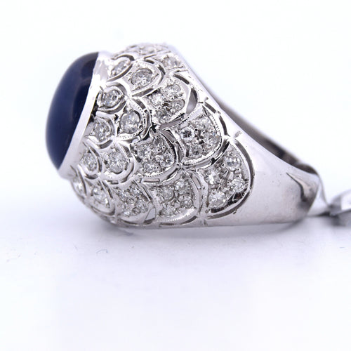 Bague 56 Bague saphir cabochon 58 Facettes