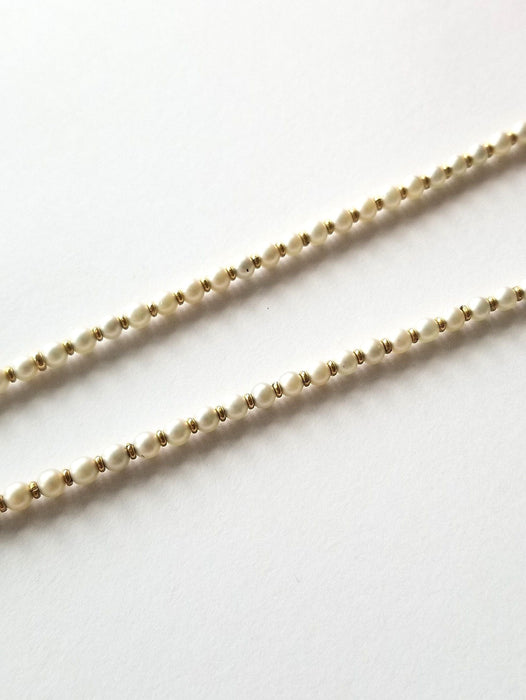 Collier Collier perles de culture et or jaune saphirs et diamants 58 Facettes