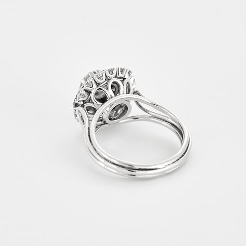 Bague 49 Bague en or blanc, diamants 58 Facettes LJ33