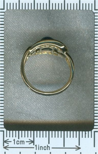 Bague 47 Bague de luxe vintage CARTIER avec saphir et diamants 58 Facettes 17342-0256