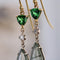 Boucles d'oreilles Boucles d'oreilles quartz à rutile grenats tsavorites et diamants 58 Facettes 18-352