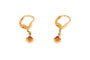Boucles d'oreilles Boucles d'oreilles Années 70 en or jaune serties de rubis et de diamants 58 Facettes B590