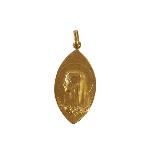 Pendentif DROPSY - Pendentif médaille Vierge en or jaune 58 Facettes INV065