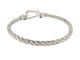 Bracelet bracelet FRED force 10 mm manille or blanc 18k cable acier t16 18cm 58 Facettes 267890