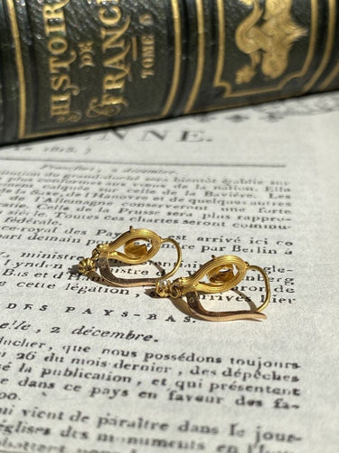 Boucles d'oreilles Boucles d'oreilles anciennes en or jaune 58 Facettes