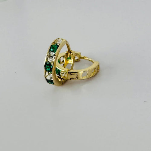 Boucles d'oreilles Boucles d'oreilles vintage en or jaune, émeraudes et diamants 58 Facettes 2509006