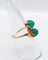 Bague 53 Bague toi et moi vintage or jaune cabochons de chrysoprases 58 Facettes A05751