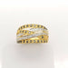 Bague 59 Bague en or jaune, saphirs, diamants 58 Facettes