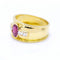 Bague 54 yellow Gold ring with oval ruby and diamonds 58 Facettes N102932EJ