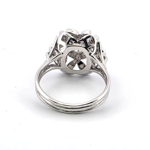 Anello en or blanc 18k et diamants