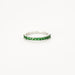 Bague Demi Alliance Grenats Tsavorites Or Blanc 58 Facettes