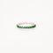 Bague Demi Alliance Grenats Tsavorites Or Blanc 58 Facettes