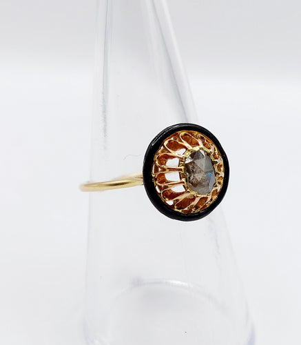 Bague 53.5 Bague fleur victorienne or et diamant 58 Facettes A04274