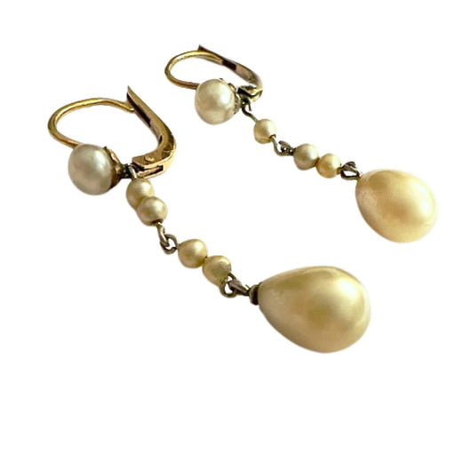 Boucles d'oreilles Boucles d'oreilles en or 18 ct de style rétro avec perles 58 Facettes Q48B