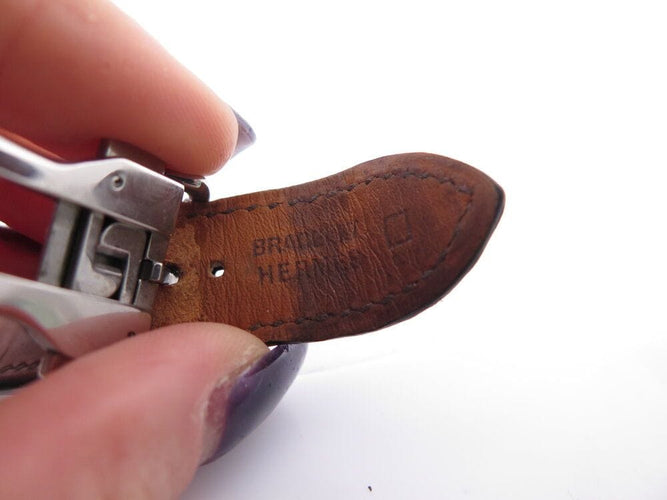 Montre montre HERMES arceau ar7.710 41 mm acier bracelet croco automatique 58 Facettes 268183