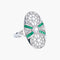 Bague 50 Bague Marquise Emeraude Diamants 58 Facettes