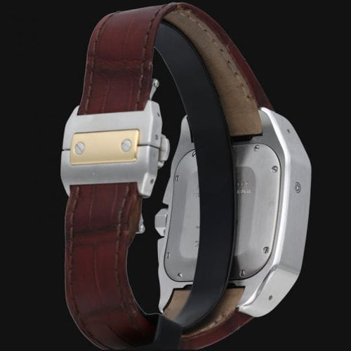 Montre Cartier Montre Santos 100 Xl Chronograph Or Jaune 18K / Acier 58 Facettes MT42457