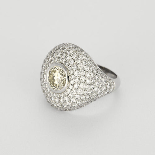 Bague 52 EDOUARD NAHUM - Bague Céleste  or blanc diamants 58 Facettes LP1451/