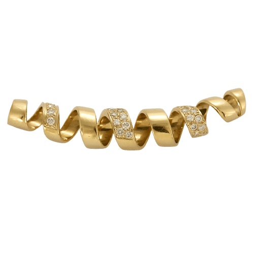 Pendentif Pendentif moderniste en or jaune et diamants 58 Facettes RAM3335