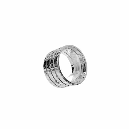 Bague 57 Dinh Van - Bague "Pulse" en or blanc 18 carats et diamants - EU57 à EU58 58 Facettes DINV-RI-PULS-WGD