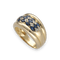 Bague 55 Bague or jaune saphirs diamants brillants 58 Facettes