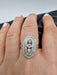 Early 900' Vintage Cluster Ring in 18kt white gold and diamonds 58 Facettes