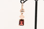 Boucles d'oreilles Earrings Morganite, Agate Grise And Grenat Rose Gold 18 Carats 58 Facettes