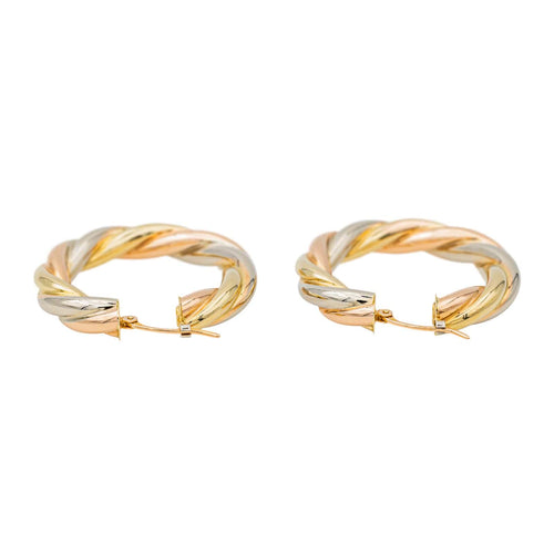 Boucles d'oreilles Boucles d'oreilles Créoles Or jaune, Or blanc, Or rose 58 Facettes 3683057CN