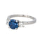 Bague 54 Bague Or blanc Saphir, Diamant 58 Facettes 4170179CN
