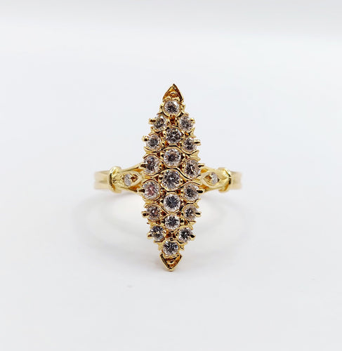 Bague 53.5 Bague marquise or et diamants 58 Facettes A04191