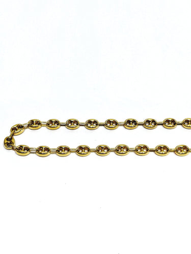 Collier Chaîne maille grain de café en or jaune 18 carats 58 Facettes