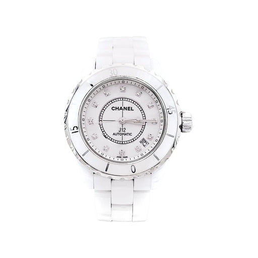 Montre Montre Chanel, "J12", céramique blanche, diamants. 58 Facettes 35200