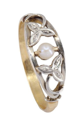 Bague 53 BAGUE PERLE ART NOUVEAU 58 Facettes 083951