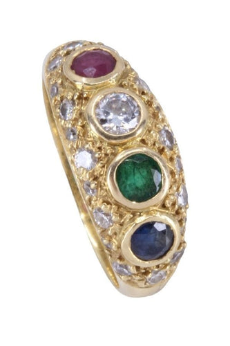 Bague 51 BAGUE JONC TUTTI FRUTTI 58 Facettes 088101