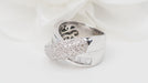 Ring 52 White gold and diamond cross ring 58 Facettes 32589