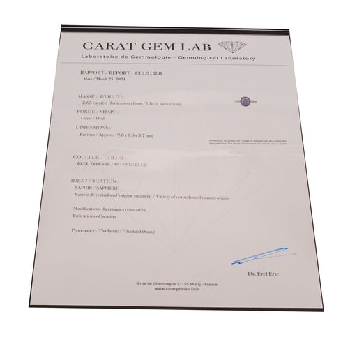 Bague 54 Bague Or Blanc Saphir Thaïlande Diamants 58 Facettes