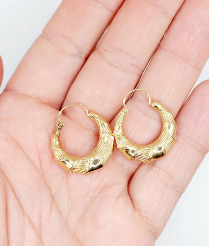 Boucles d'oreilles Créoles art déco or rose 58 Facettes A05375