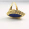 Bague 54 Bague en or jaune et lapis lazuli 58 Facettes