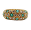 Bague 50 Bague dôme bombée pavée en or 18k et diamants, émeraudes 58 Facettes A06602