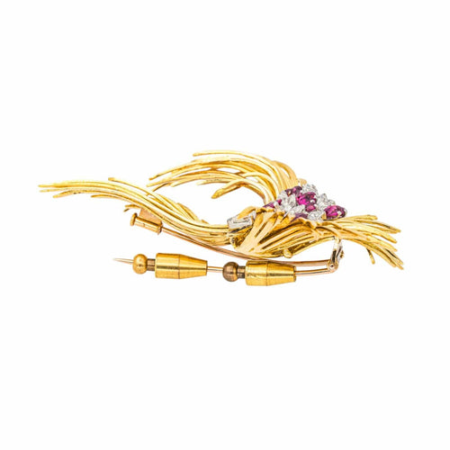 Broche Broche  Or jaune, Or rose, Or blanc Rubis, Diamant 58 Facettes 4367778CN