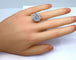 Bague 51 Bague marguerite or blanc diamants 58 Facettes AB304