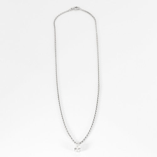 Collier Collier solitaire or blanc et diamant poire 58 Facettes B240570