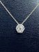 Collier Chaine et pendentif en or blanc serti de 7 diamants 58 Facettes AB405