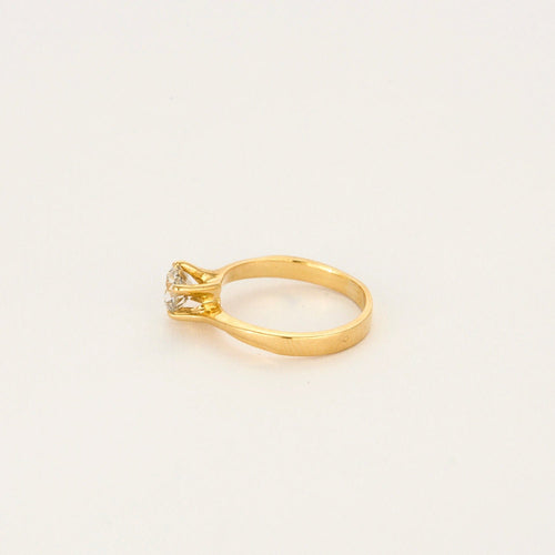 Bague 51 Solitaire en or jaune et diamant 58 Facettes LP1331/11