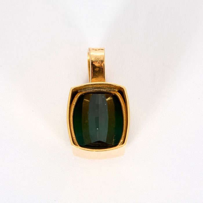 Pendentif Pendentif or jaune et tourmaline verte 58 Facettes 250059