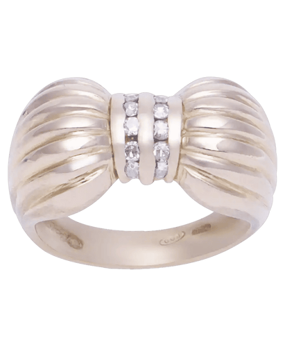 Bague Noeud Papillon Or jaune 18K Diamants