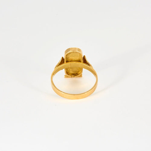 Bague 56.5 Bague Or Jaune Cartouche Egyptien 58 Facettes