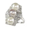 Bague 58 Glamour géométrique : une bague Art déco en diamant et perle 58 Facettes 22297-0116
