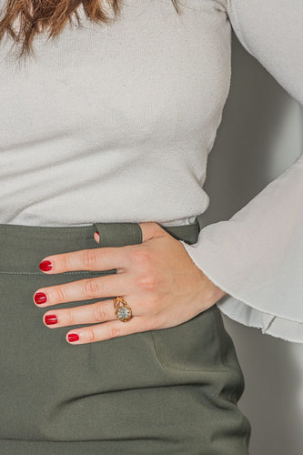 Bague 55 Bague Solitaire Or jaune, Platine Diamant 58 Facettes 3455901CN